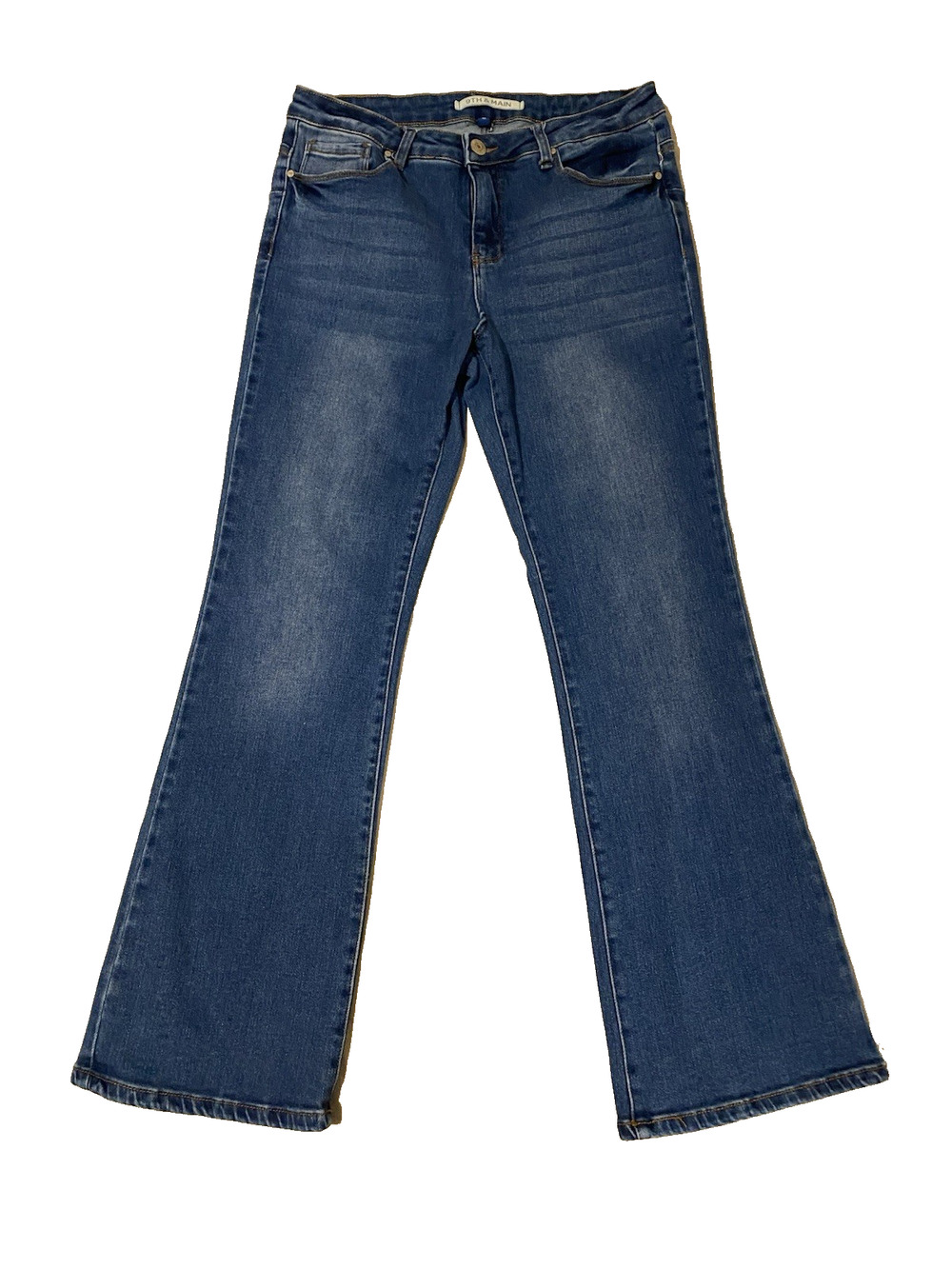 9th & Main Womens Bootcut Stretch Jeans Size 16 Mid-Rise Dark Denim 32x31